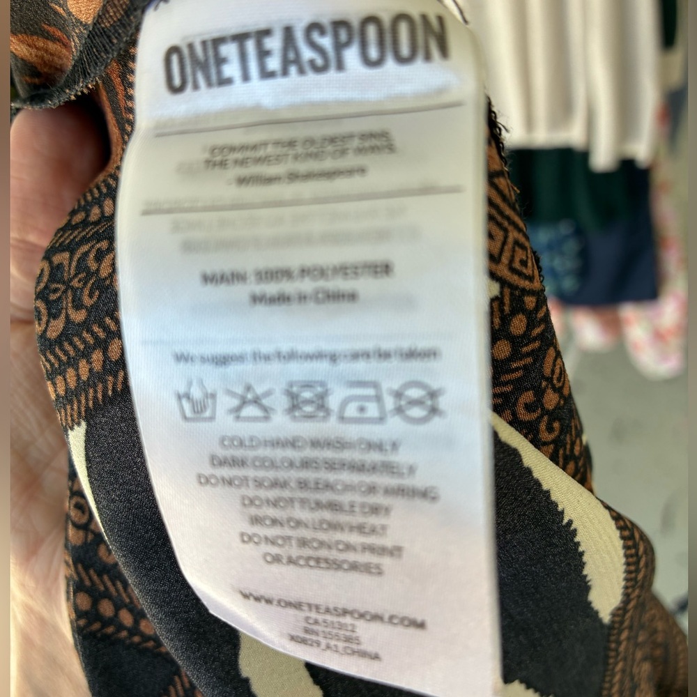 ONETEASPOON Animal Print Slip Dress XS NWT Maxi Side Slit - Picture 7 of 9